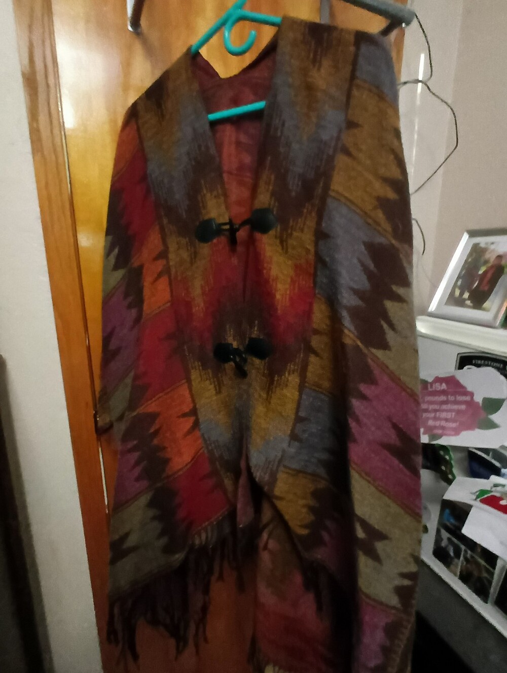 Multicolor Tribal Pattern Women’s Sweater Wrap